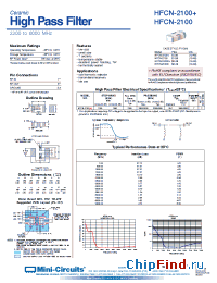 Datasheet HFCN-2100+ manufacturer Mini-Circuits
